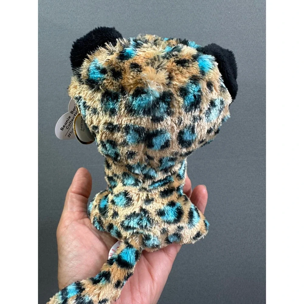 Ty Beanie Boos Leona Leopard Blue Spotted Plush Glitter Eyes 6 Inch Collectible‎